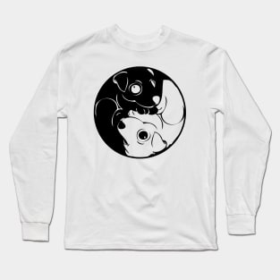 Cute Yin and Yang Dog Long Sleeve T-Shirt